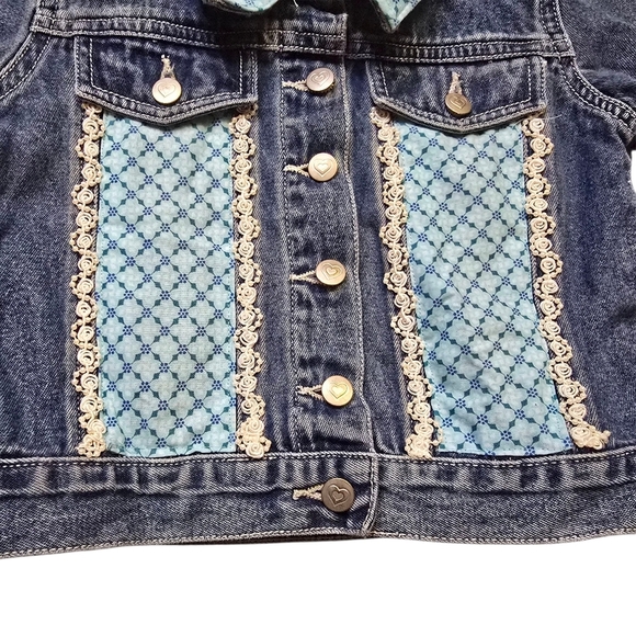 Disney Frozen Handpatched George Jean Jacket Toddler Girl Size 4-5 - Picture 6 of 13